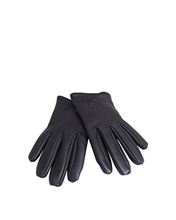 Mulberry Tree Embossed Gloves, Leather, Black, M, VG2417/841,